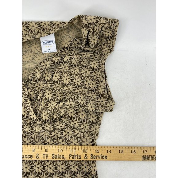 Old Navy Women's Brown Sleeveless Geometric Print Stretch Knit Dress Size Small - Picture 10 of 13
